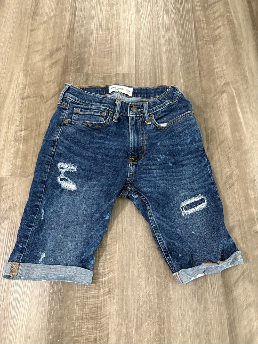 Abercrombie Kids Distressed Denim Shorts